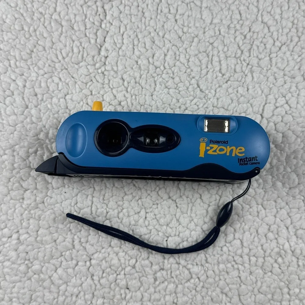 Polaroid i-Zone Instant Pocket Camera Blue Navy Yellow Vintage 90s‎ Retro Y2K